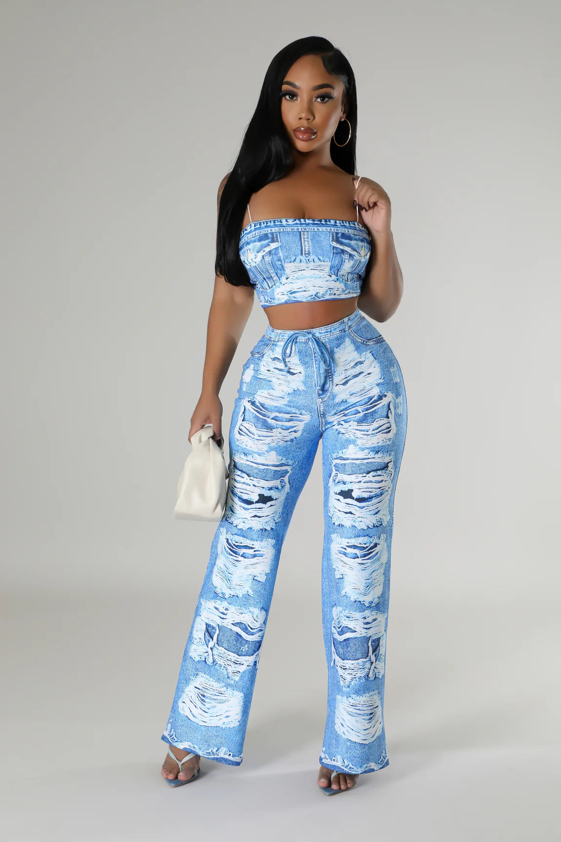 Marble Majesty Pant Set - The Boss Beauty Boutique