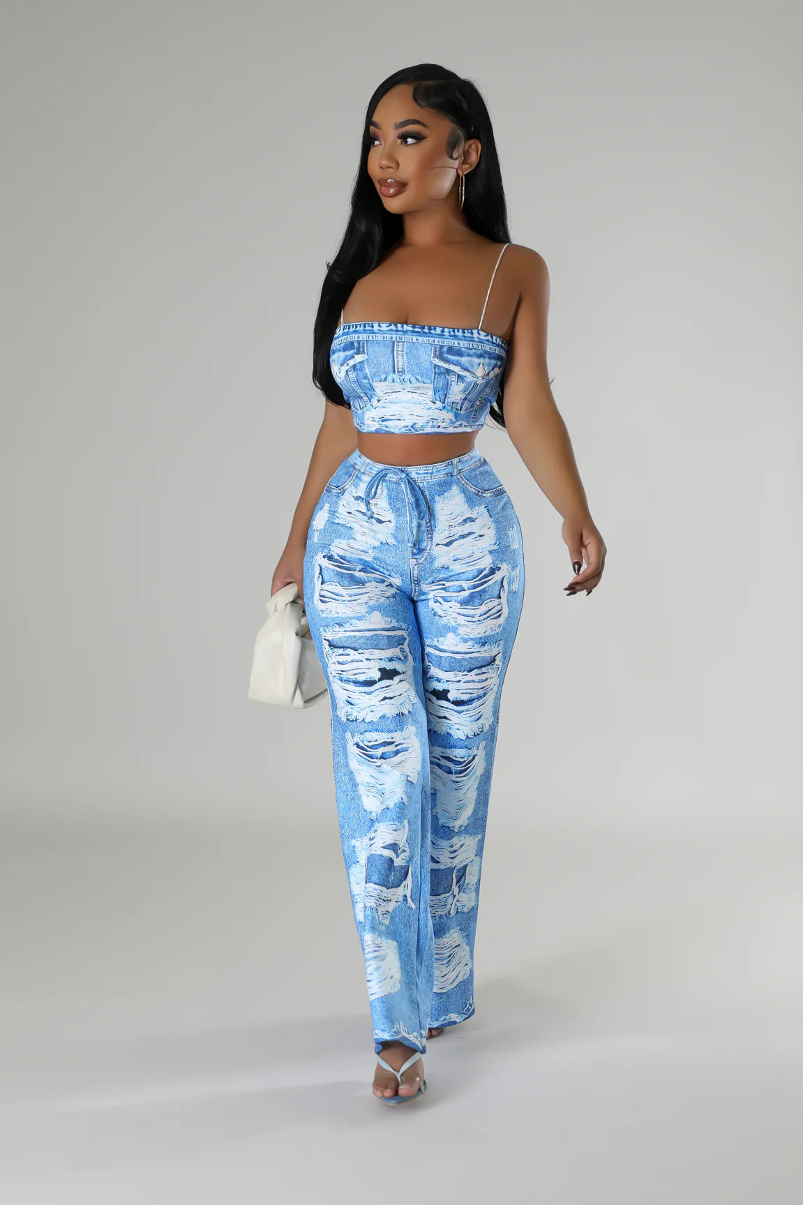 Marble Majesty Pant Set - The Boss Beauty Boutique