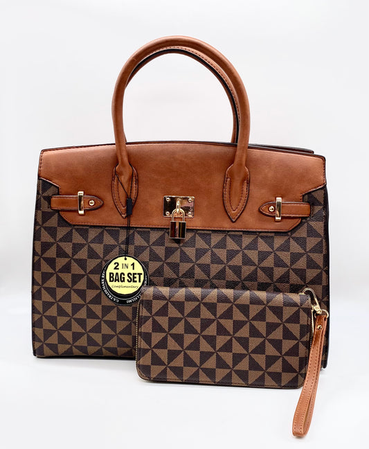 Boston(Brown), wallet included - The Boss Beauty Boutique