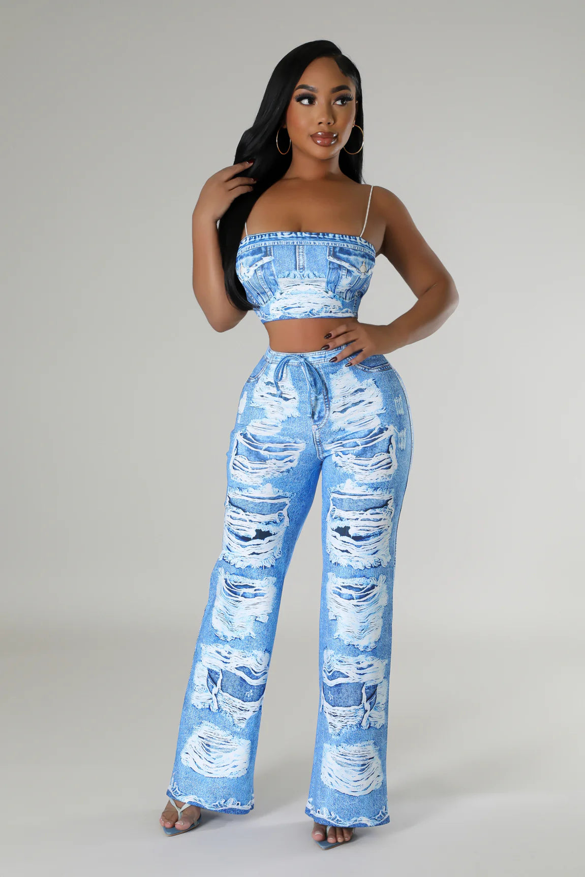 Marble Majesty Pant Set - The Boss Beauty Boutique