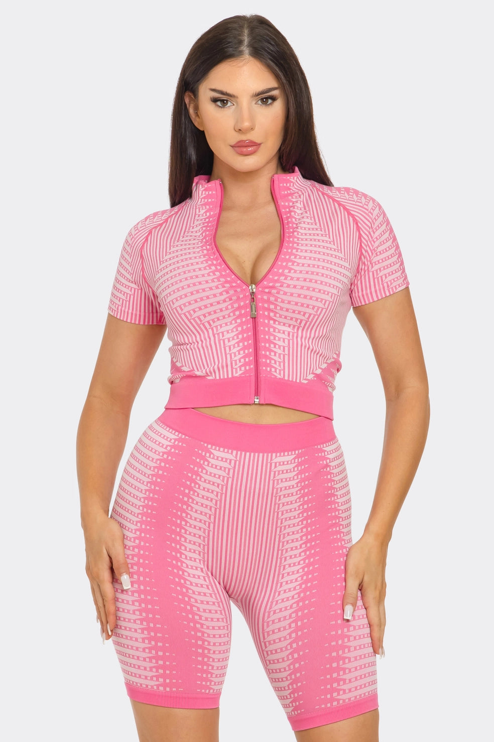 Seamless Front Zip Up Set - The Boss Beauty Boutique