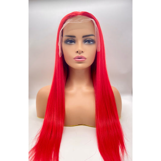 Ruby Red Straight Frontal Wig - The Boss Beauty Boutique