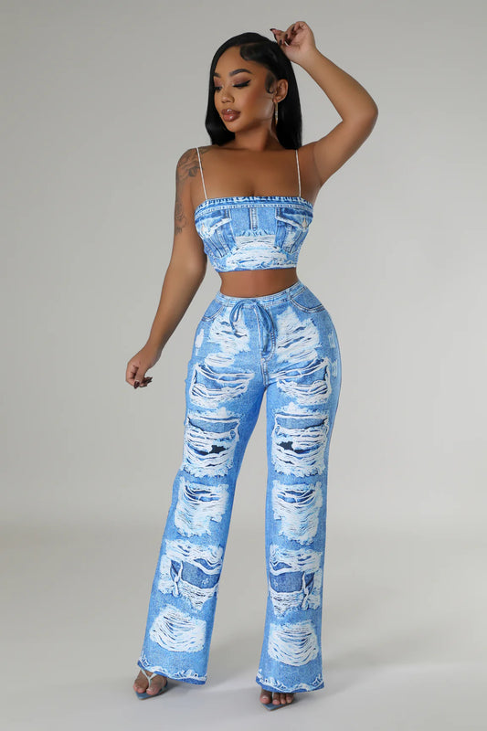 Marble Majesty Pant Set - The Boss Beauty Boutique