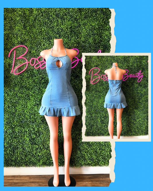 Sweetheart Denim Dress