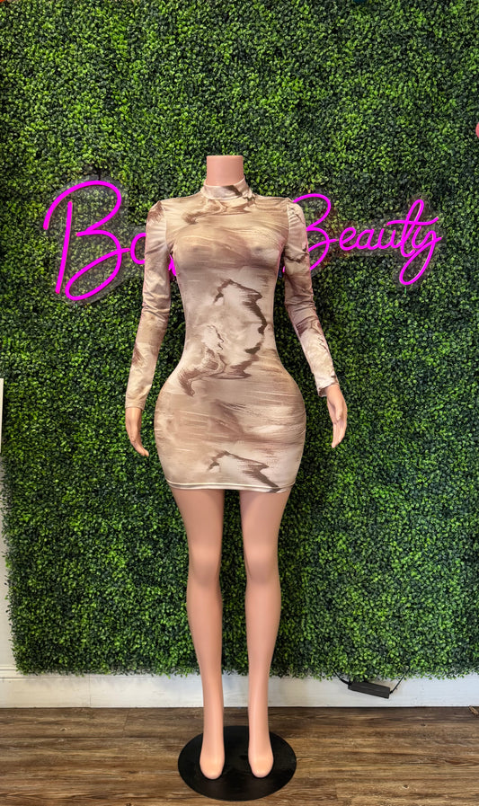 Bold Elegant Mesh Dress - The Boss Beauty Boutique