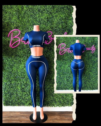 2pc Autumn Stripe Slim Sets