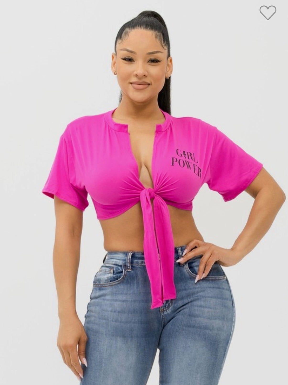 Open Front Tie Top - The Boss Beauty Boutique