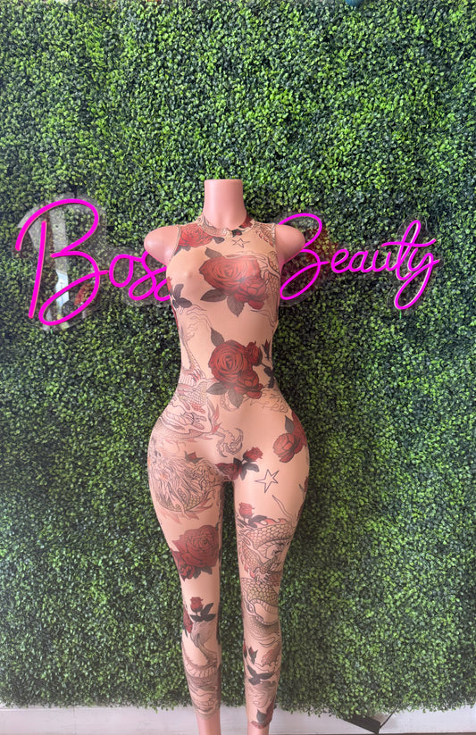 BODY MESH JUMPSUITS