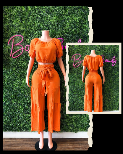 Elegant Boho 2pc Pants Set