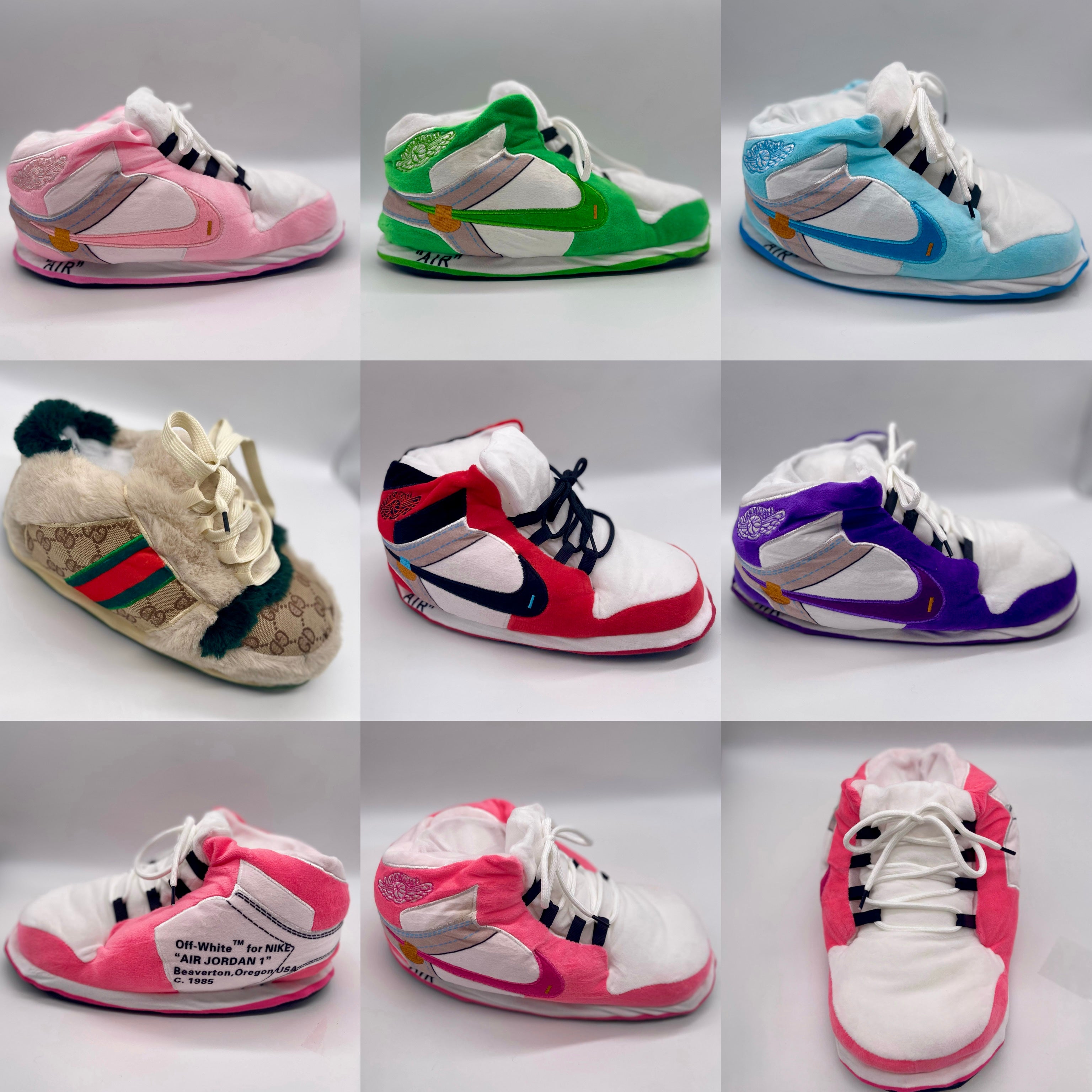 High Top Sneaker Slippers Unisex One-Size Comfy House Jordan Like Slippers  | eBay