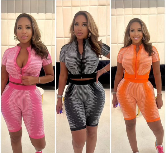 Seamless Front Zip Up Set - The Boss Beauty Boutique