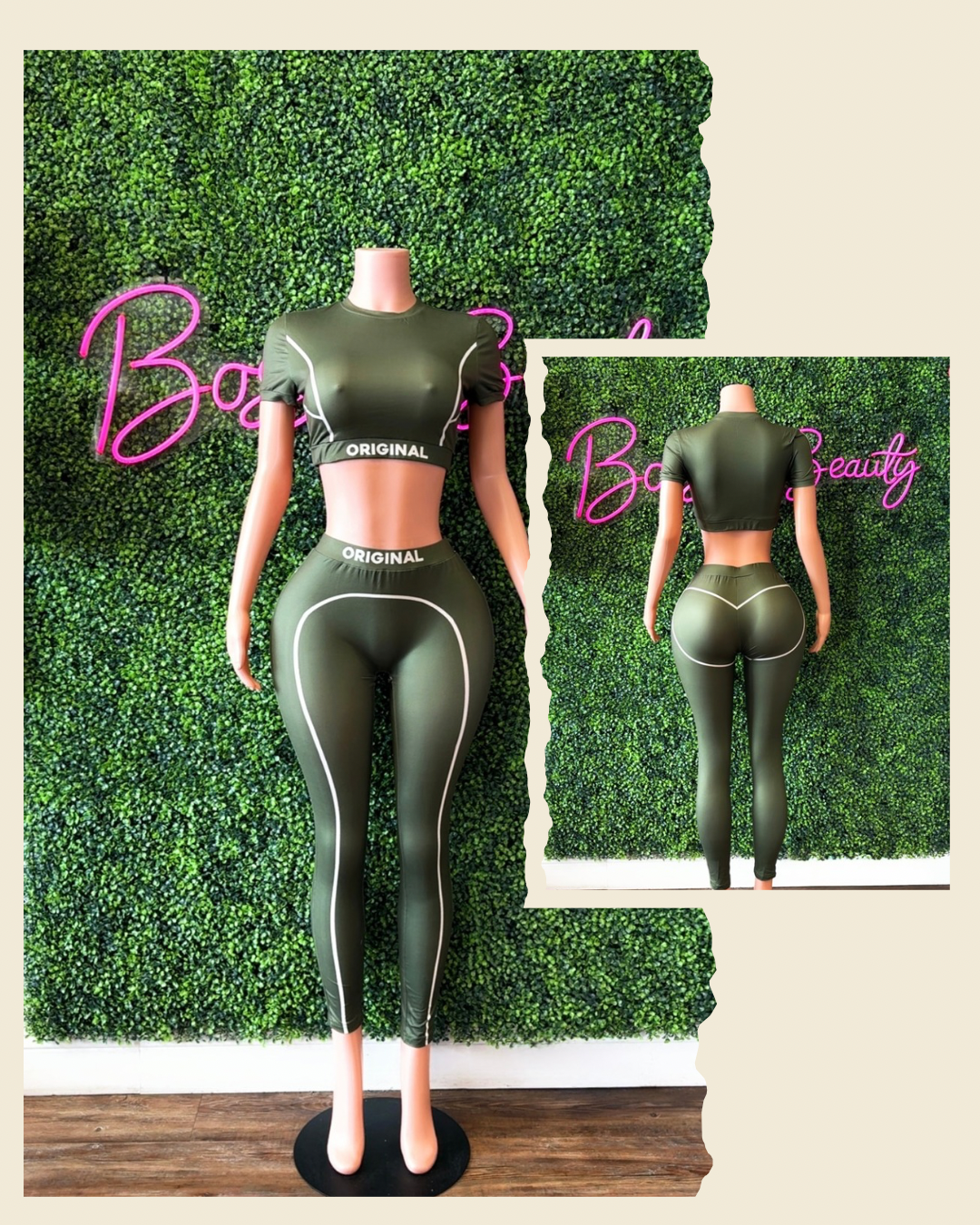 2pc Autumn Stripe Slim Sets