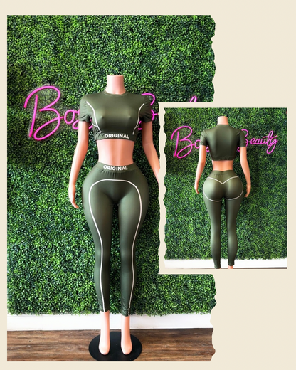 2pc Autumn Stripe Slim Sets