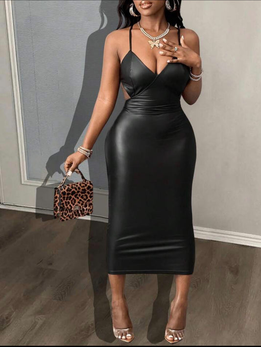 Black Elegant Strapless Dress