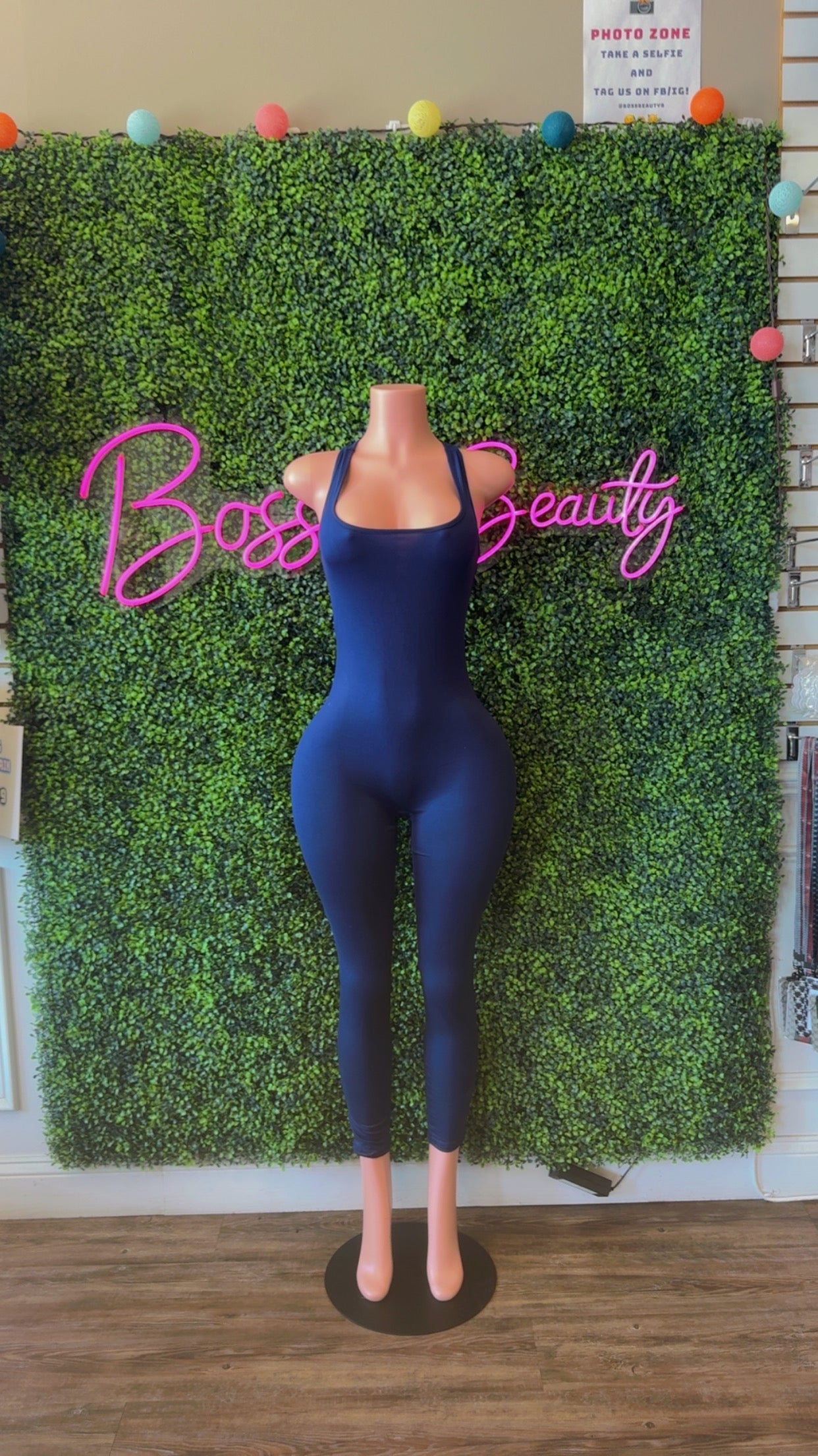 Blue Tight Jumpsuit