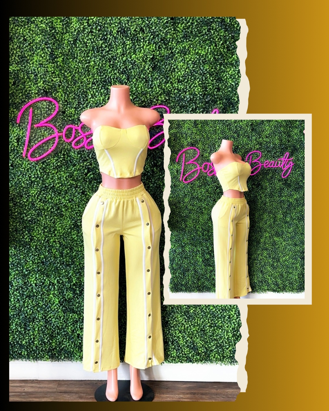 Stripe Tube Top 2pc Sets - The Boss Beauty Boutique