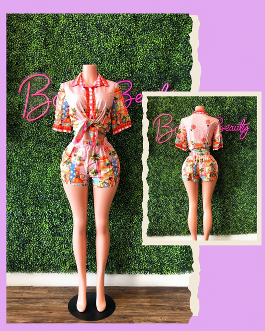 Floral Summer Short Set
