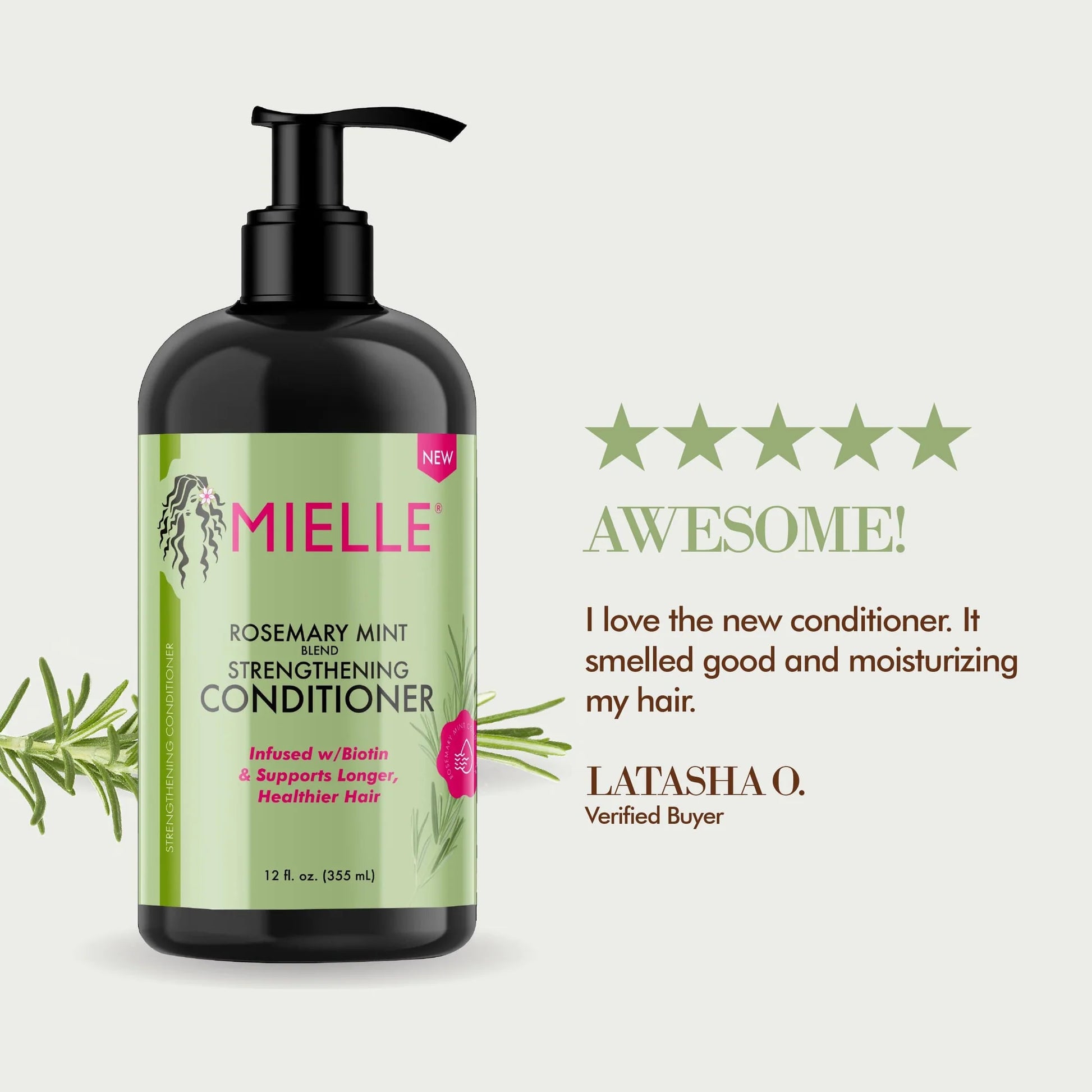 Mielle Rosemary Mint Strengthening Conditioner 12oz - The Boss Beauty Boutique
